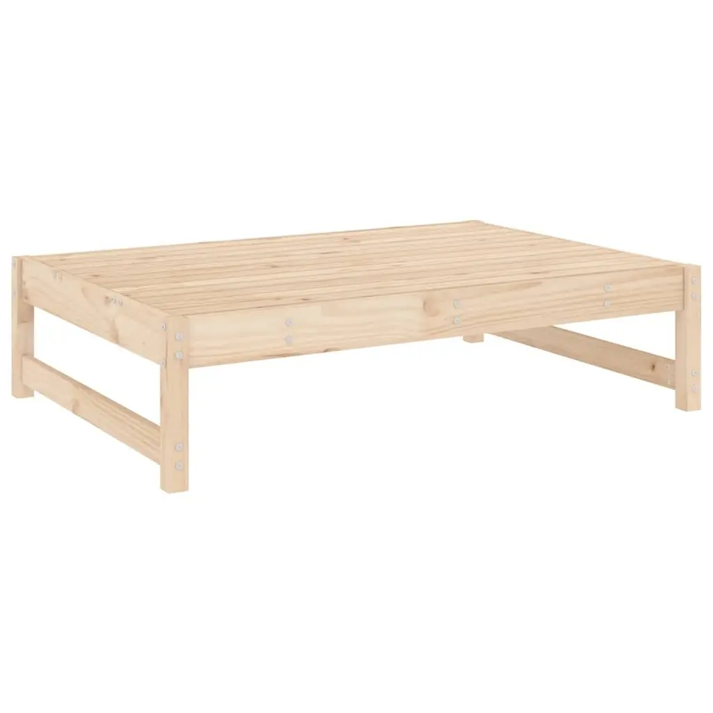 Garden Footstool Outdoor Sectional Sofa Unit Slatted Wood Patio Seating 120x80cm
