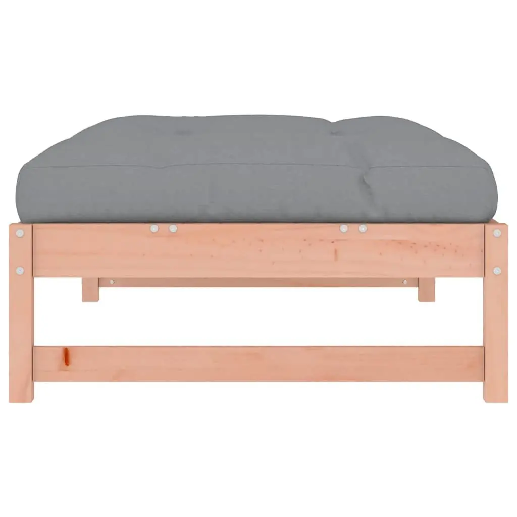 Outdoor Garden Footstool 120x80cm Slatted Design Soft Cushion Patio Seating