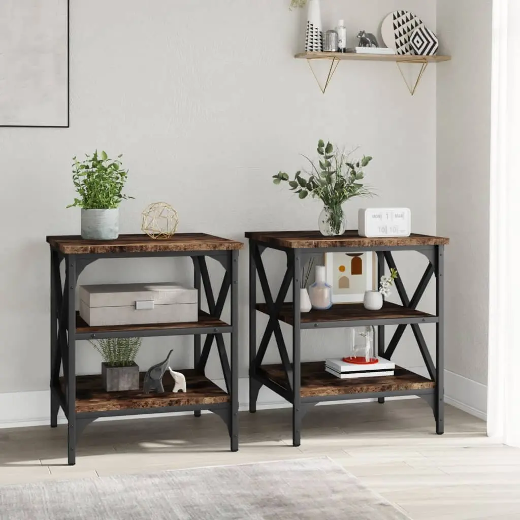 Brown Side Tables with Storage Solutions
