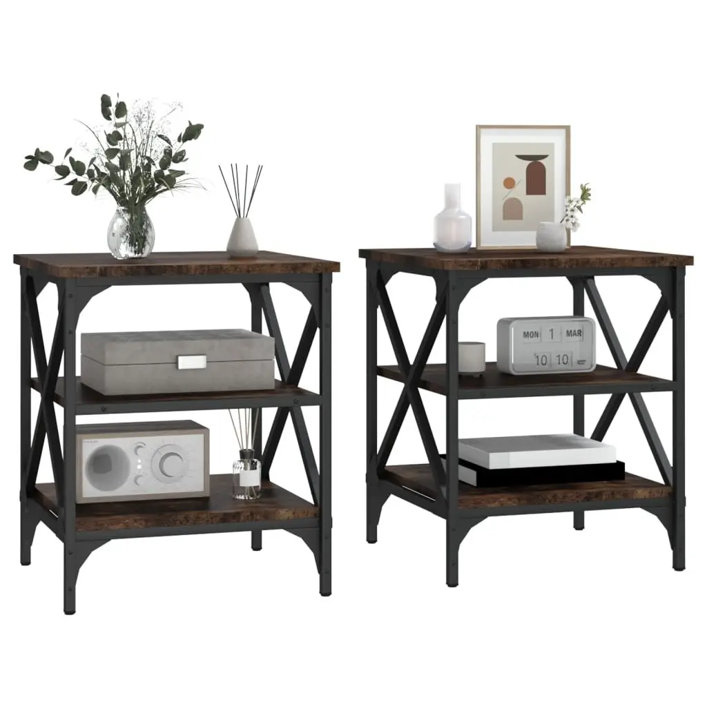 Brown Side Tables with Storage Solutions
