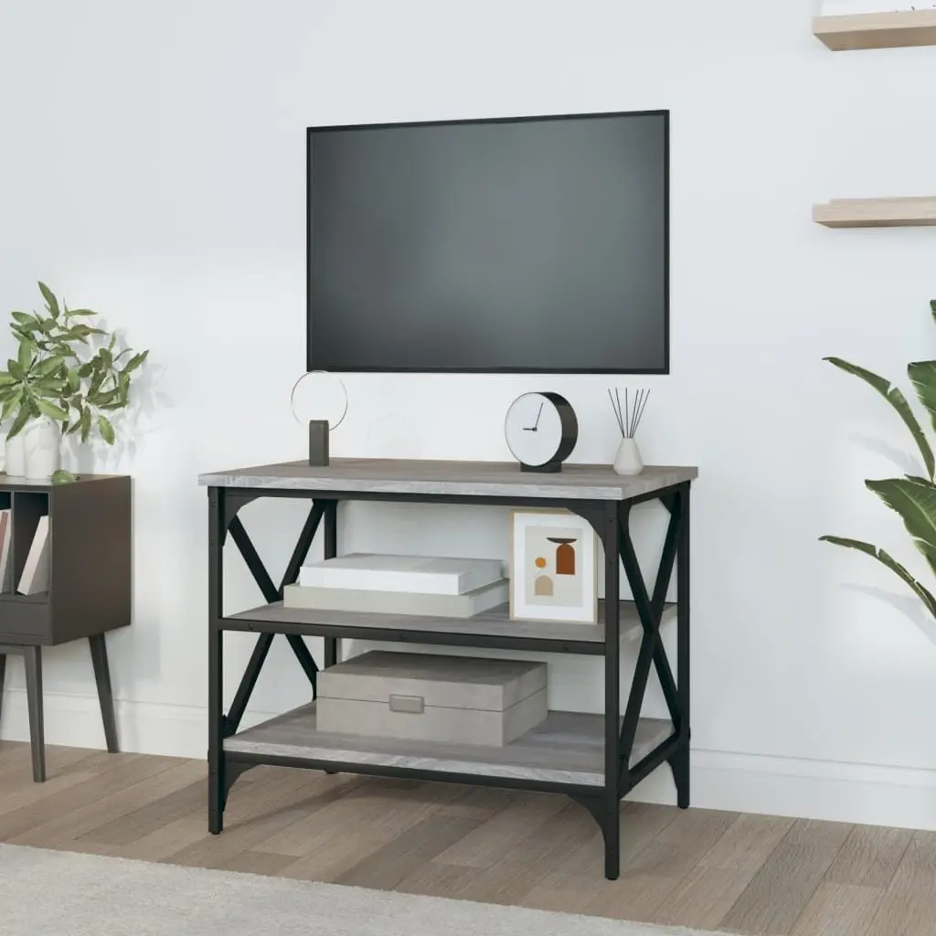 TV Cabinet Grey Sonoma 60x40x50cm Engineered Wood Media Storage End Table