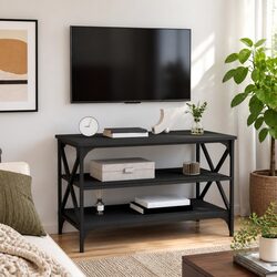 Friendly Black TV Cabinet Media Stand Perfect for You