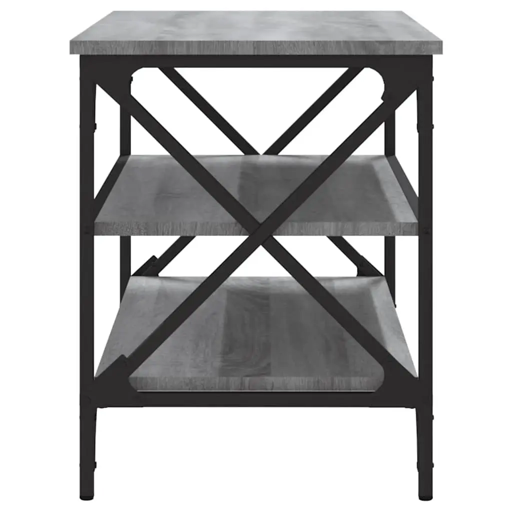 TV Cabinet Grey Sonoma Engineered Wood Media Storage Unit Industrial Design End