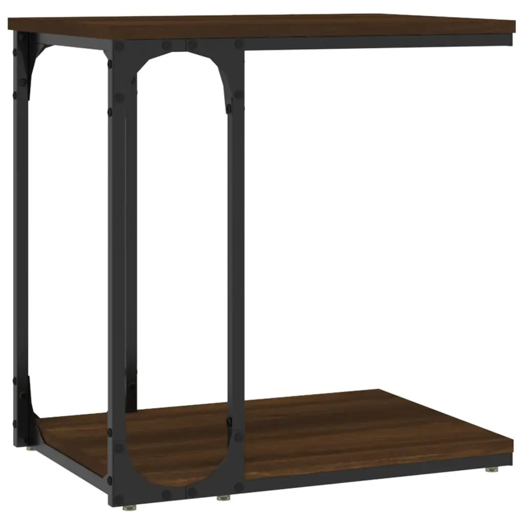 End Table Side Table Brown Oak 50x35x52cm Engineered Wood Storage Furniture