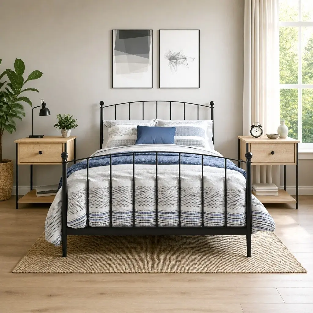 Bedside Tables Brown Engineered Wood 44x45x58 cm 2 pcs