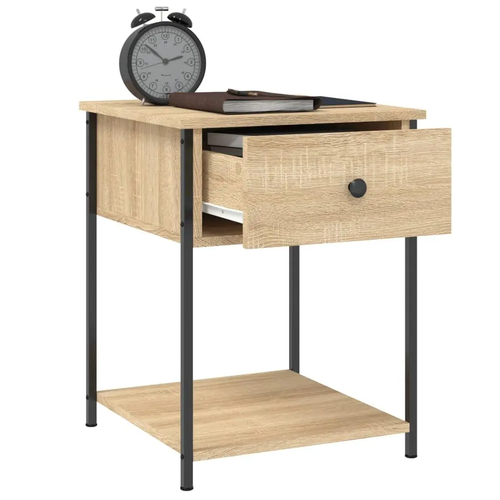 Bedside Tables Brown Engineered Wood 44x45x58 cm 2 pcs