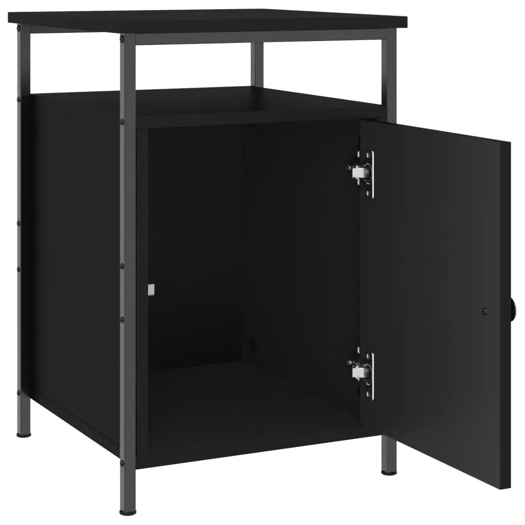 Black Bedside Cabinet for Storage