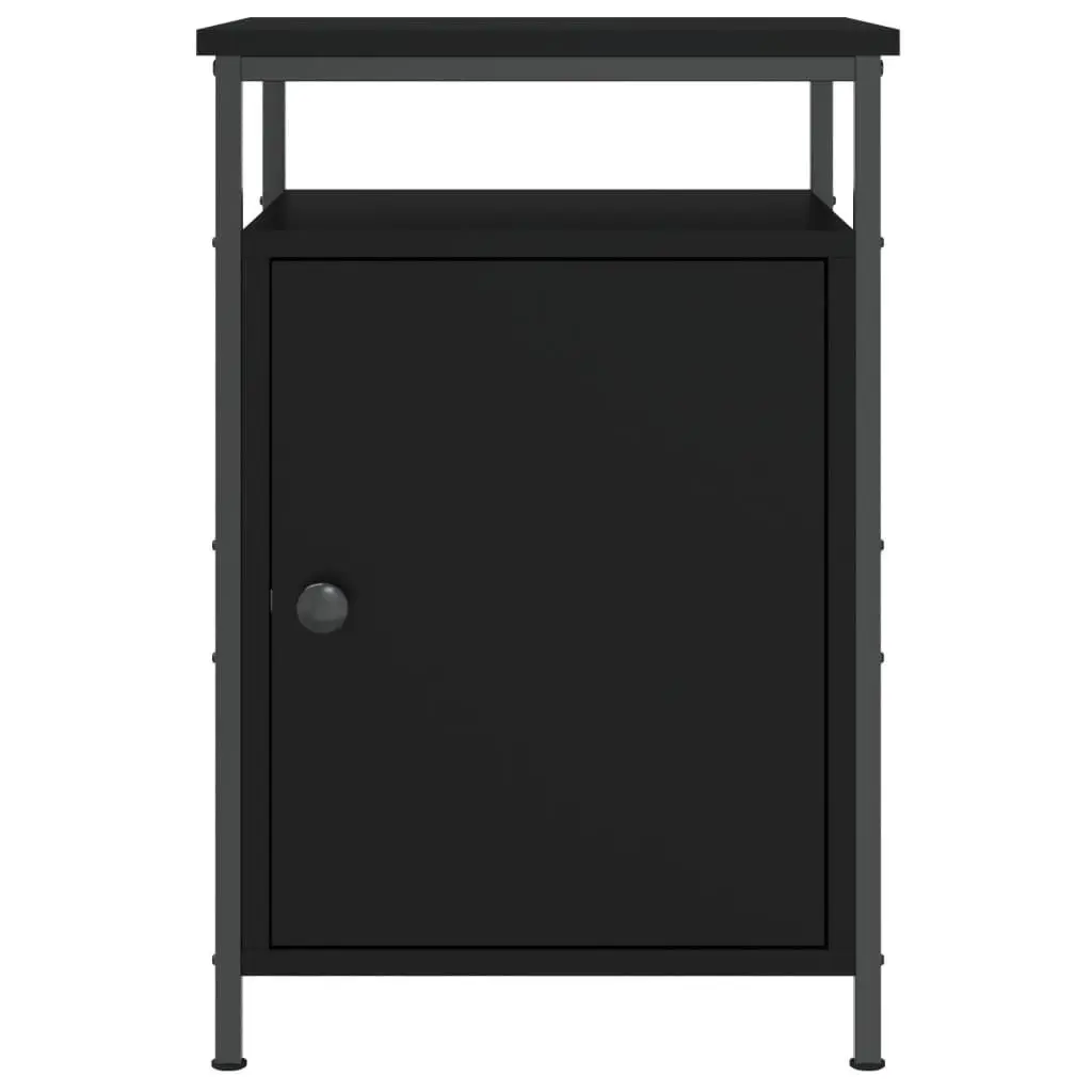 Black Bedside Cabinet for Storage