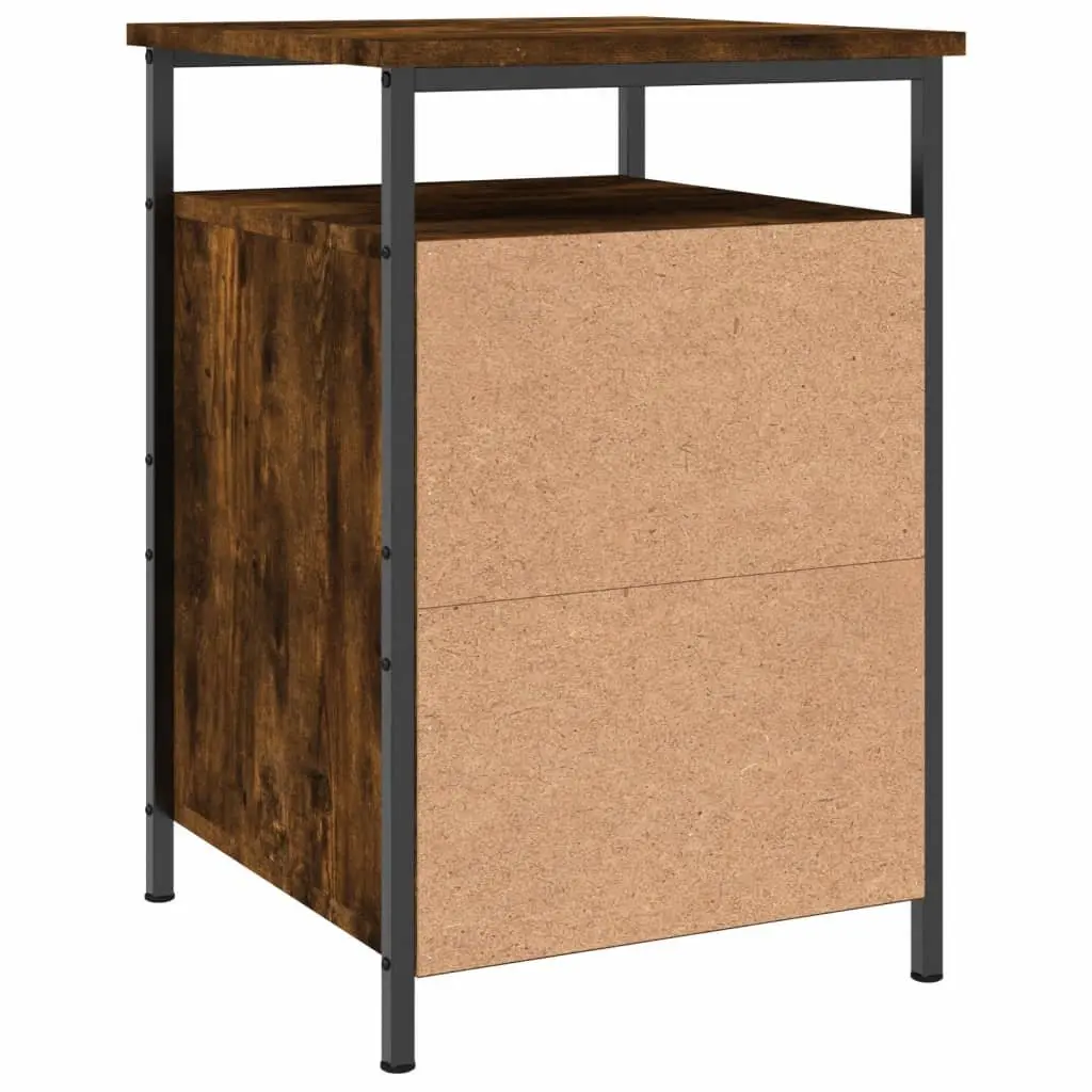 Bedside Cabinets 2 pcs Brown Engineered Wood Storage Bedroom Nightstand Tables
