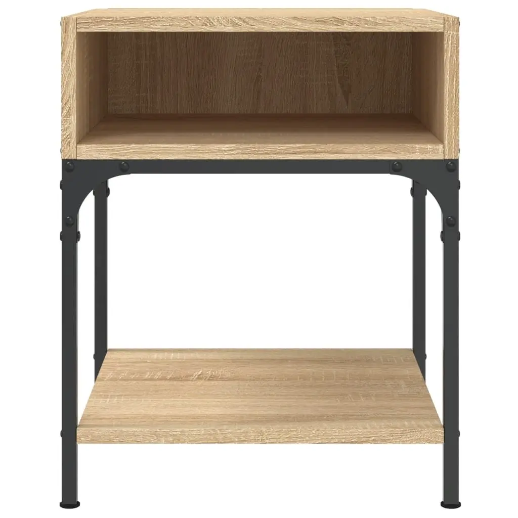 Bedside Table Engineered Wood Brown 40 x 41 x 50 cm