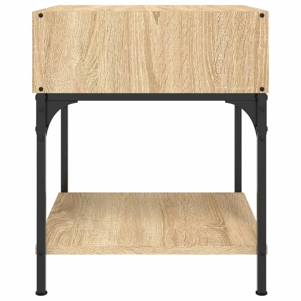 Bedside Table Engineered Wood Brown 40 x 41 x 50 cm