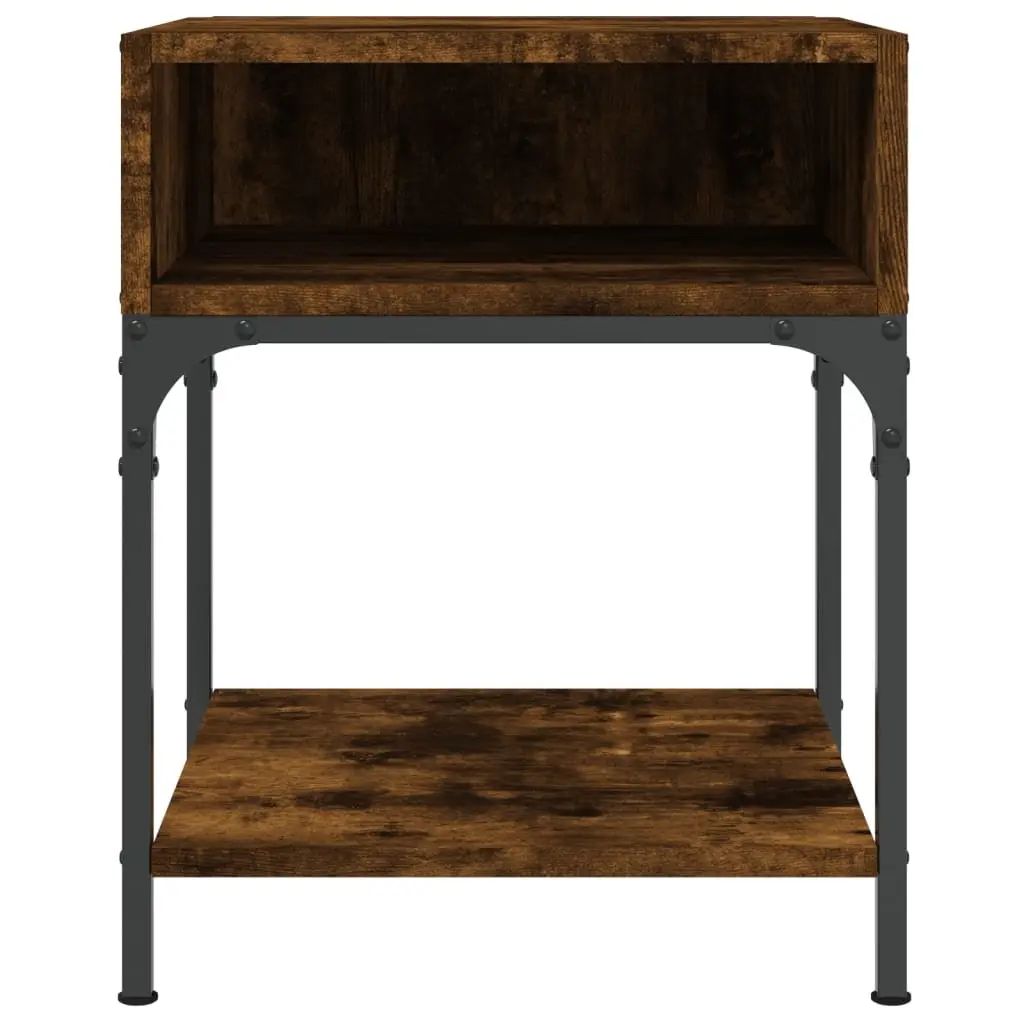 Bedside Tables Brown Engineered Wood 40x41x50 cm 2 Piece Nightstand Cabinet