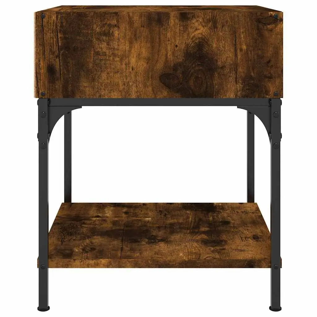 Bedside Tables Brown Engineered Wood 40x41x50 cm 2 Piece Nightstand Cabinet