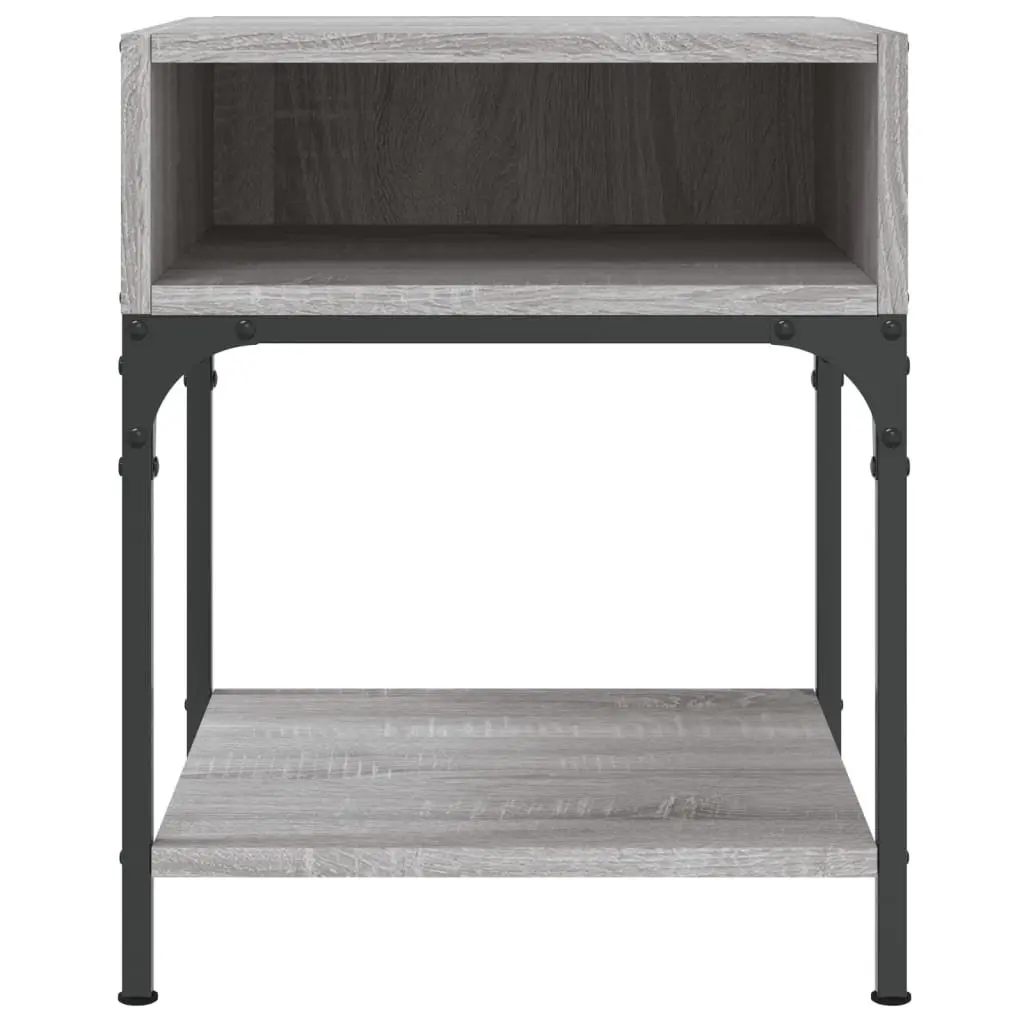 Bedside Tables Grey Sonoma Engineered Wood 40x41x50 cm 2 Piece