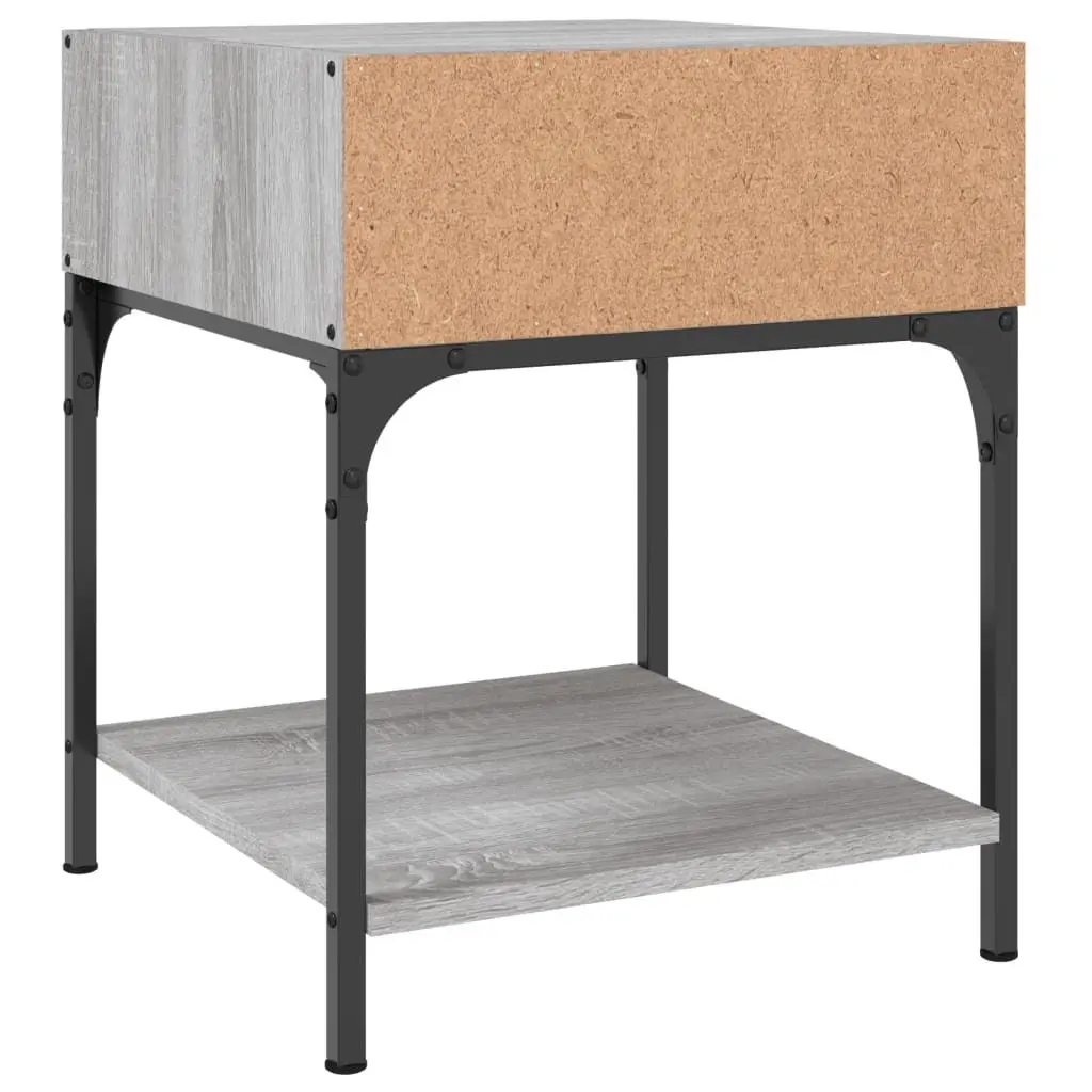 Bedside Tables Grey Sonoma Engineered Wood 40x41x50 cm 2 Piece