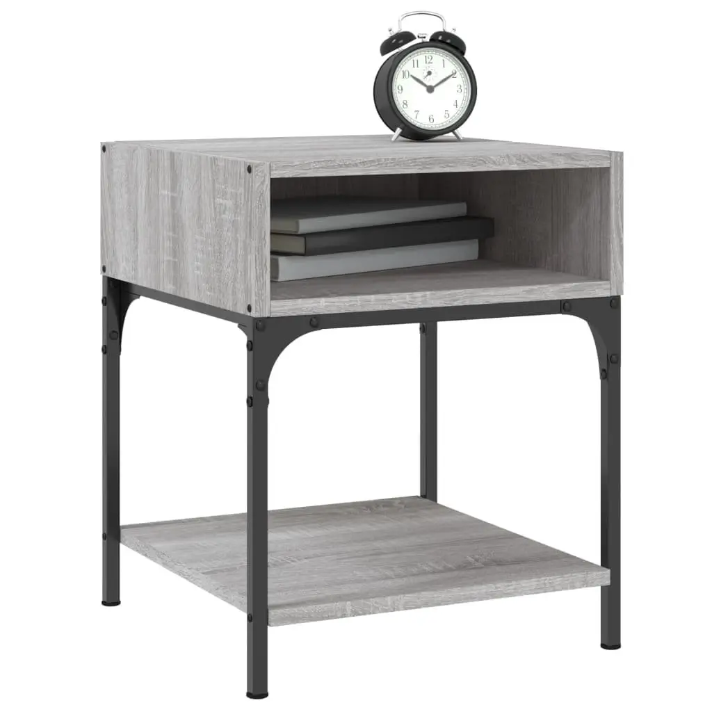 Bedside Tables Grey Sonoma Engineered Wood 40x41x50 cm 2 Piece