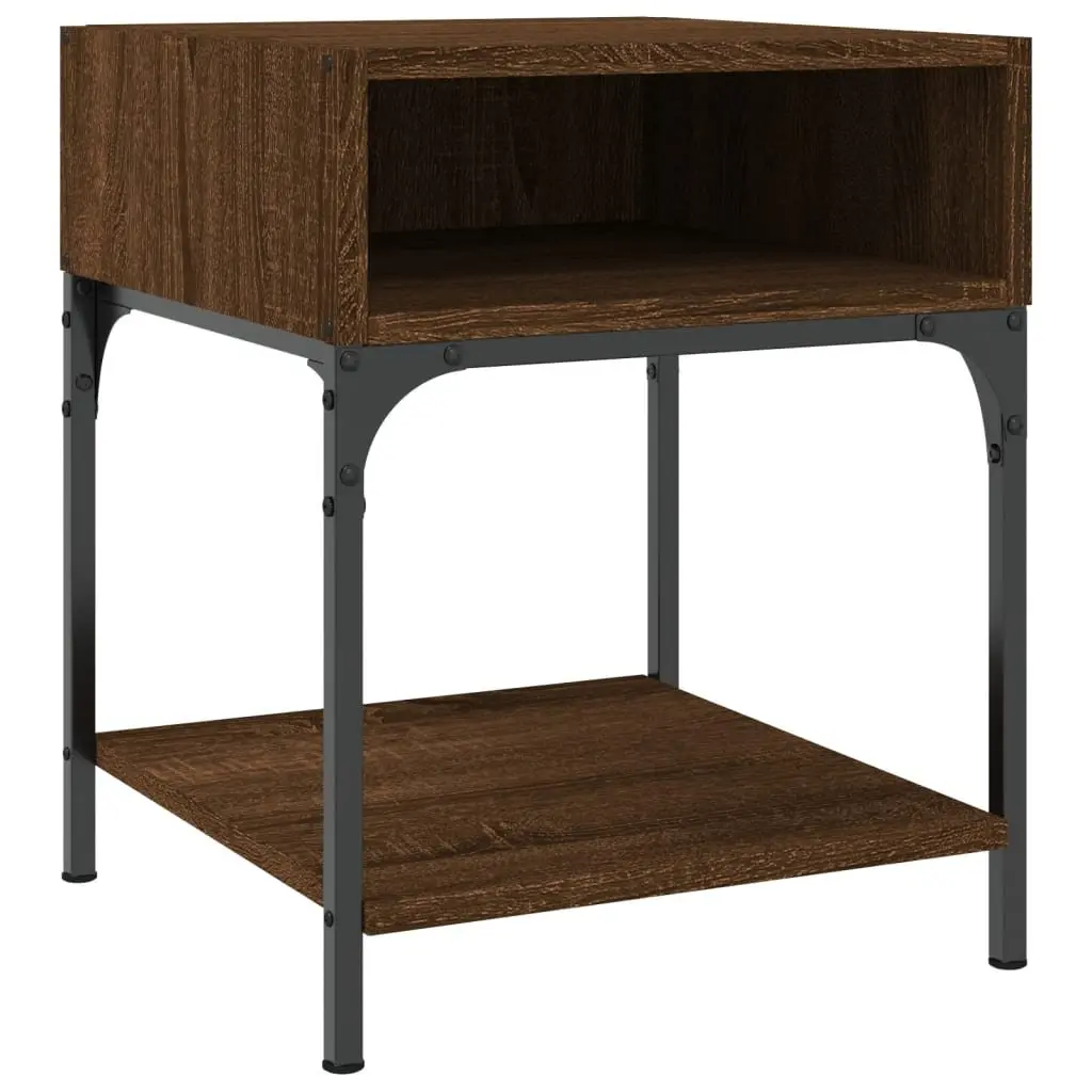 Bedside Tables Brown Oak 40x41x50 cm 2 pcs Nightstand Storage Cabinet