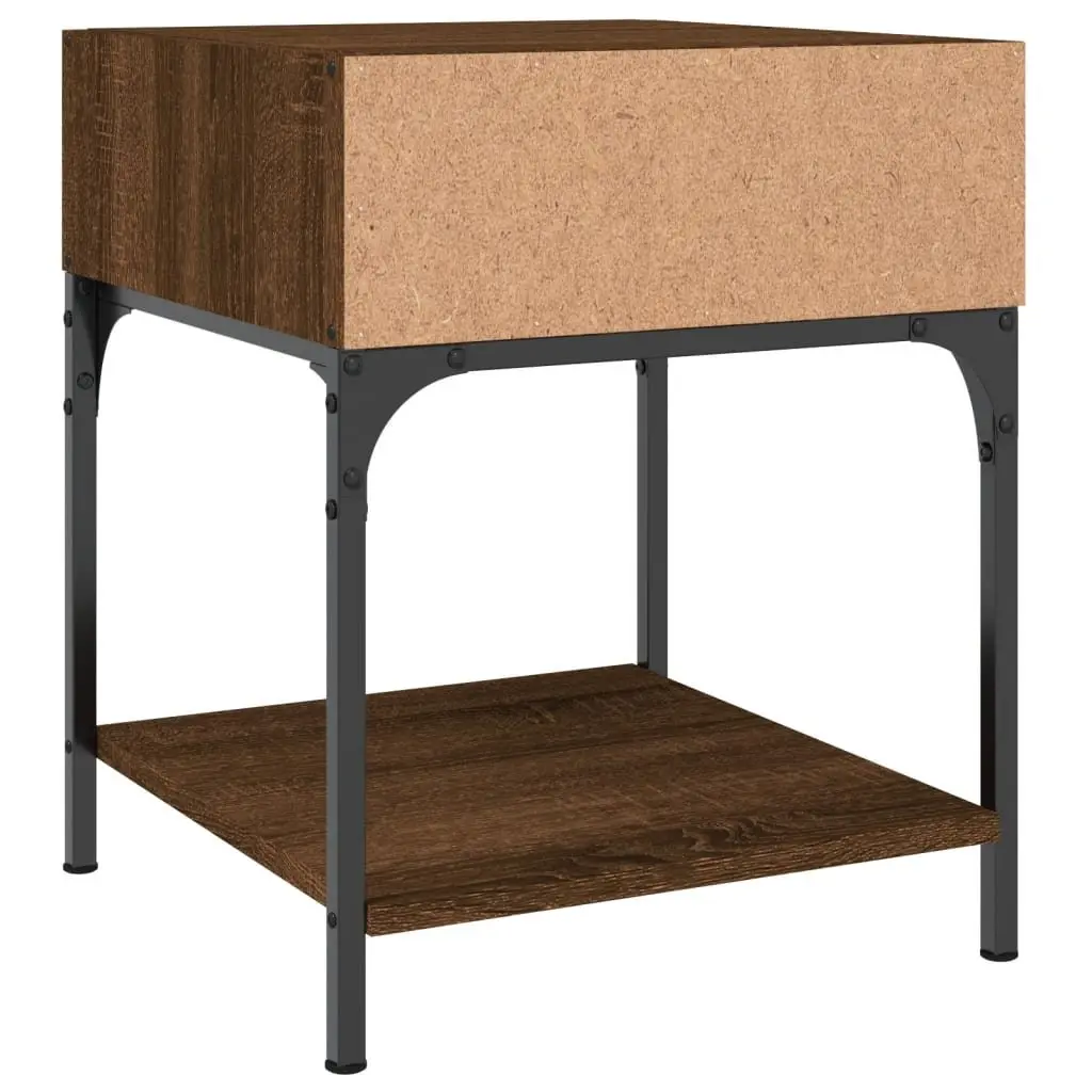 Bedside Tables Brown Oak 40x41x50 cm 2 pcs Nightstand Storage Cabinet