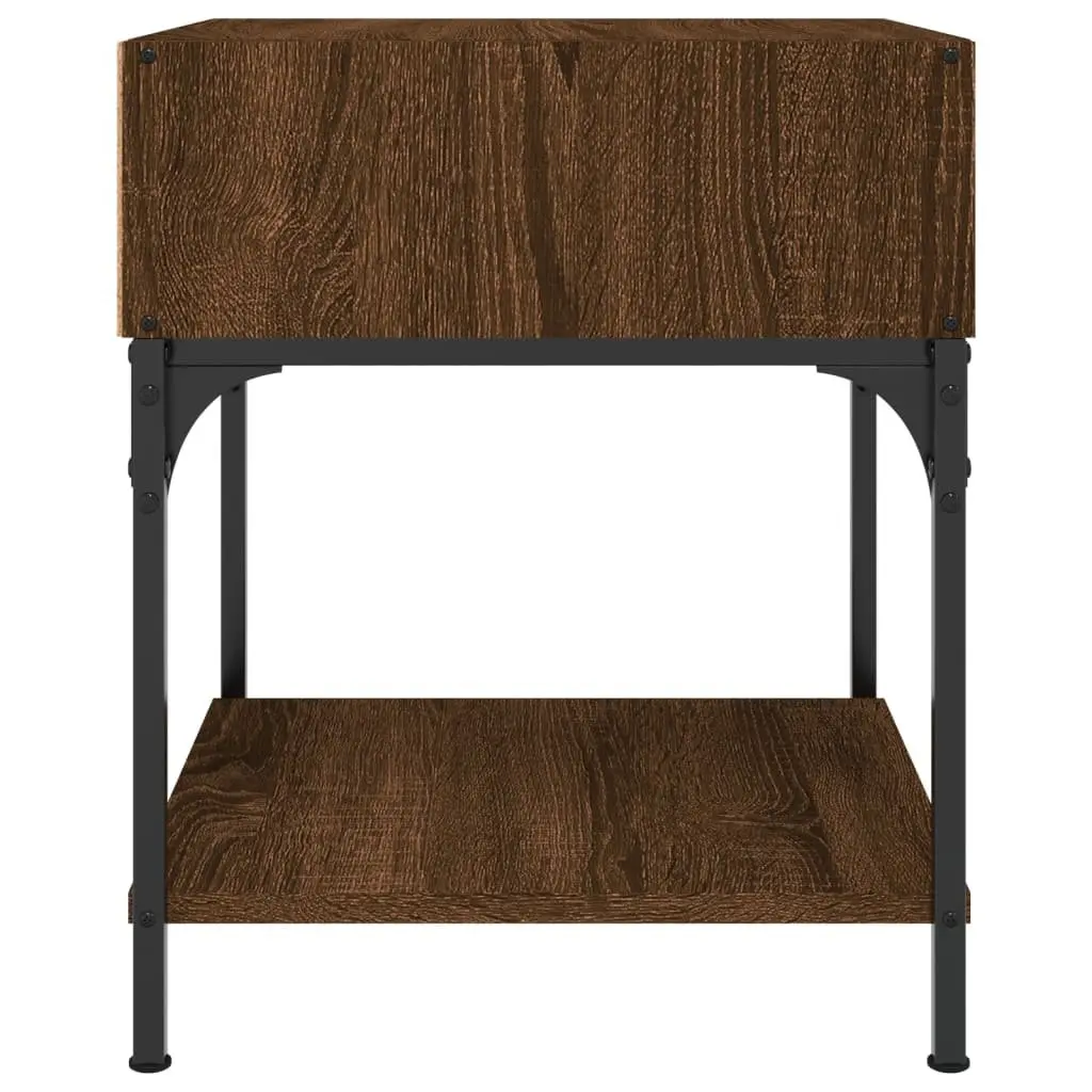 Bedside Tables Brown Oak 40x41x50 cm 2 pcs Nightstand Storage Cabinet