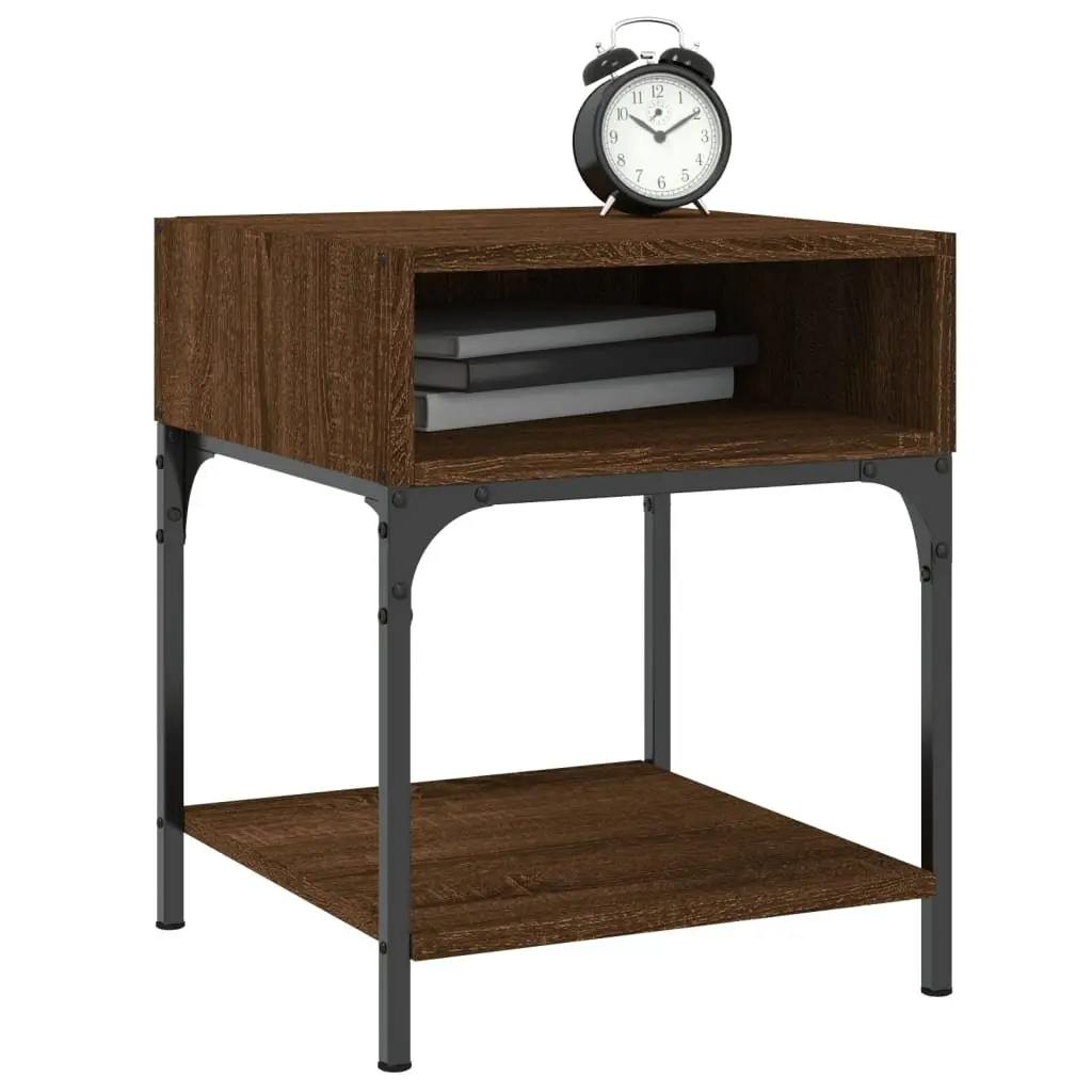 Bedside Tables Brown Oak 40x41x50 cm 2 pcs Nightstand Storage Cabinet