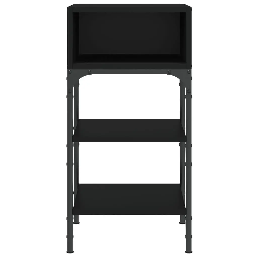 Bedside Tables Black 35x34.5x70 cm Engineered Wood Nightstand Storage 2 pcs