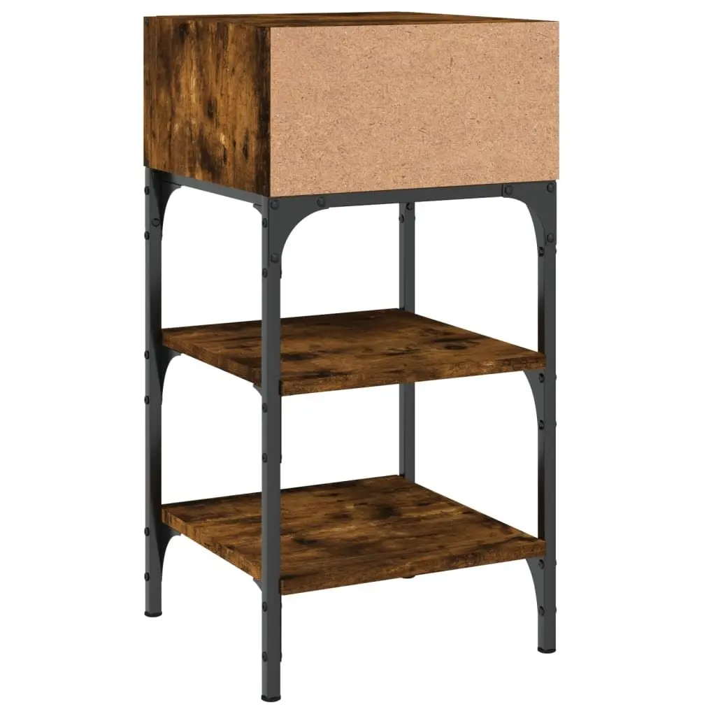 Bedside Tables Brown Engineered Wood 35x34.5x70 cm 2 pcs Nightstand Storage