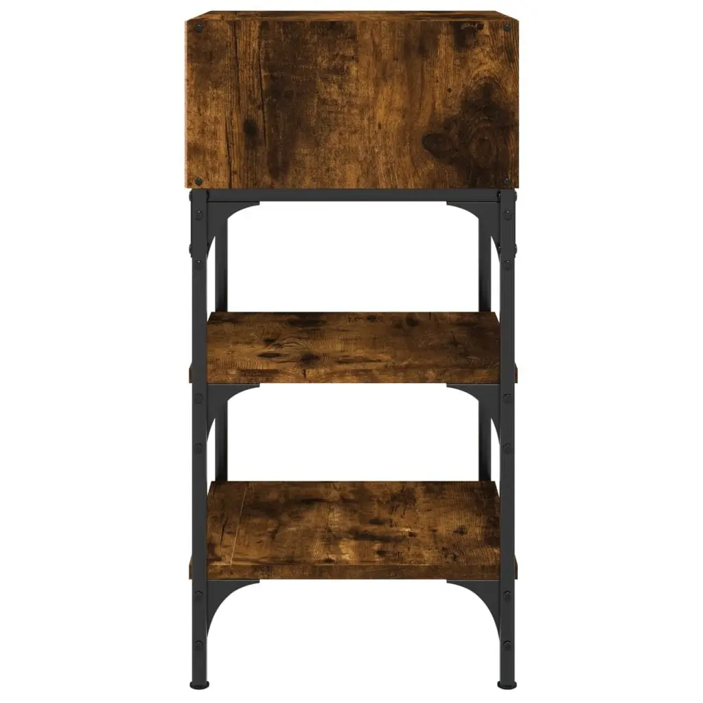 Bedside Tables Brown Engineered Wood 35x34.5x70 cm 2 pcs Nightstand Storage