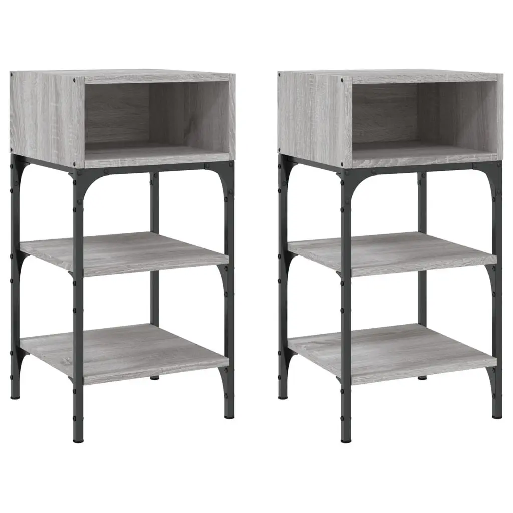 Bedside Tables Grey Sonoma Engineered Wood 35x34.5x70 cm 2 pcs