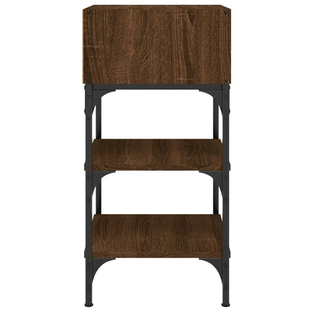 Bedside Tables Brown Oak 35x34.5x70 cm Engineered Wood 2 Piece