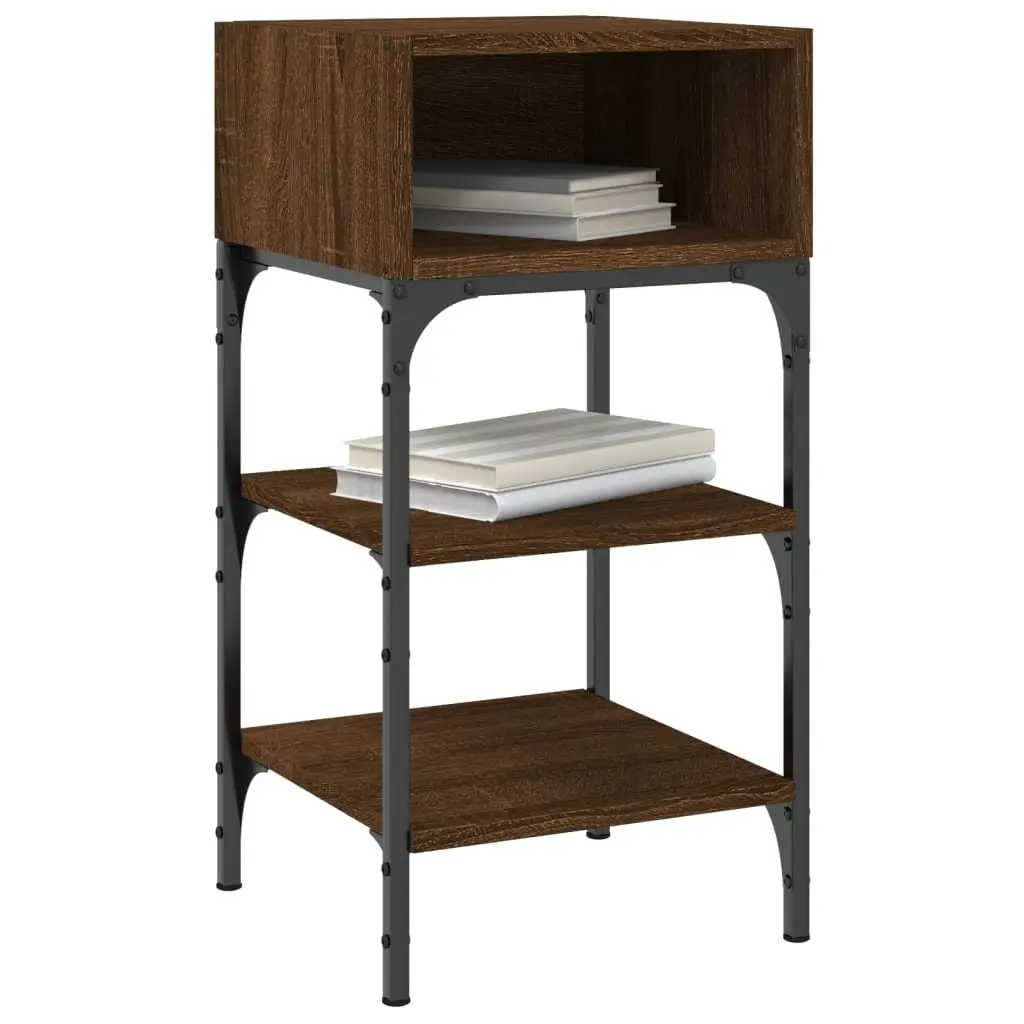 Bedside Tables Brown Oak 35x34.5x70 cm Engineered Wood 2 Piece
