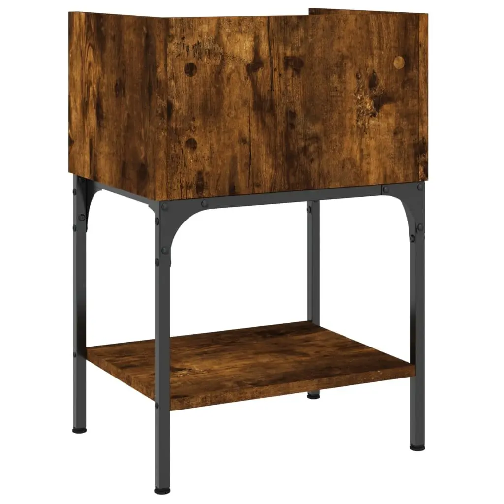 Bedside Tables Brown Engineered Wood 40.5x31x60 cm 2 pcs Nightstand Cabinet