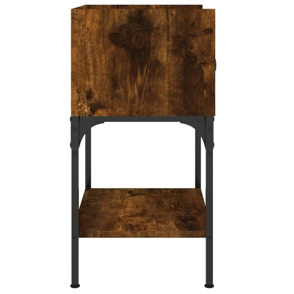 Bedside Tables Brown Engineered Wood 40.5x31x60 cm 2 pcs Nightstand Cabinet