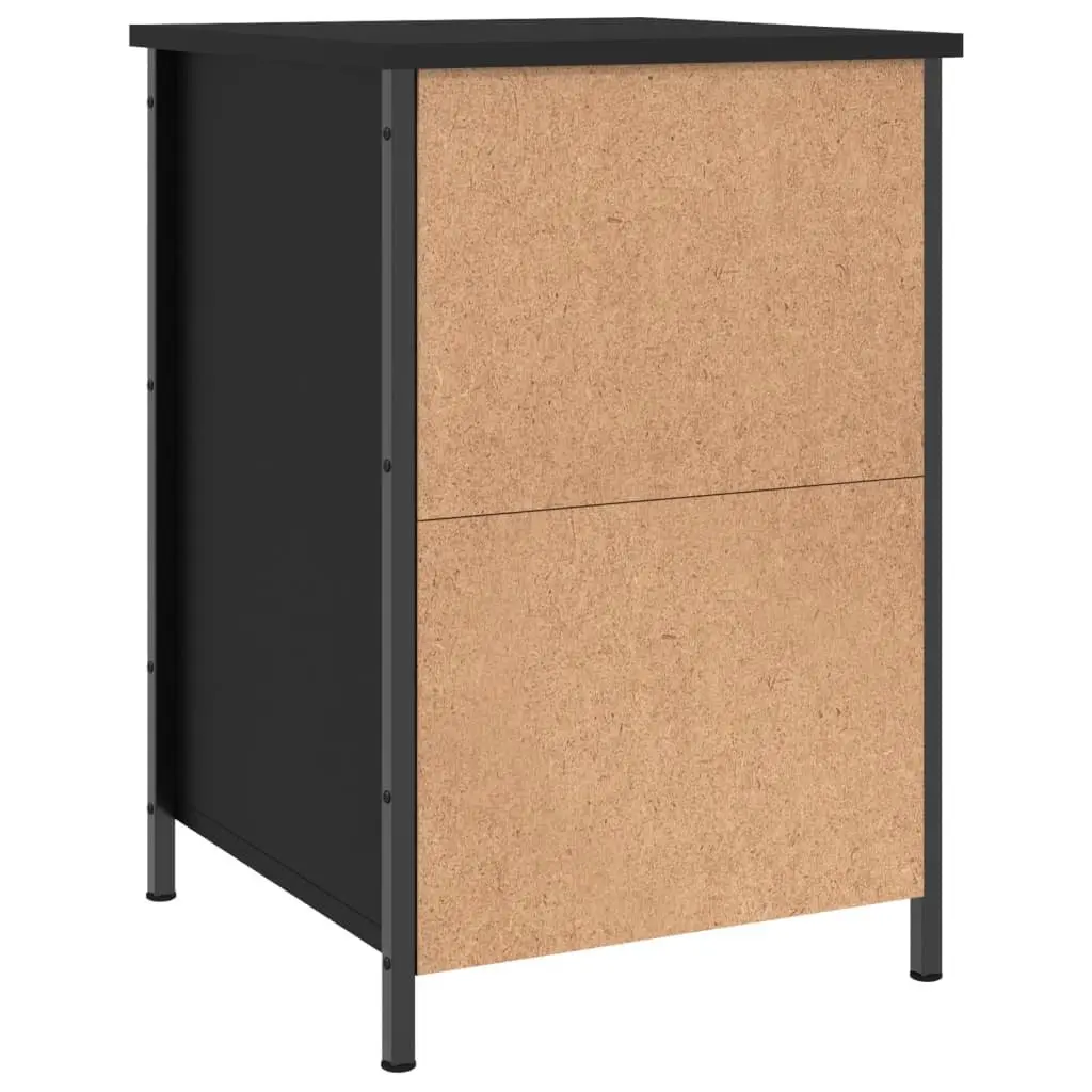 Bedside Cabinets Black 40x42x60 cm Engineered Wood Storage 2 Piece