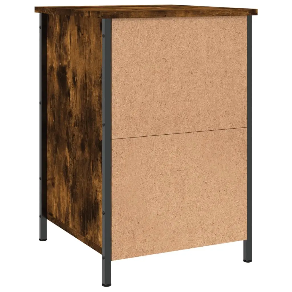 Bedside Cabinets Brown Engineered Wood Nightstands 2 Piece