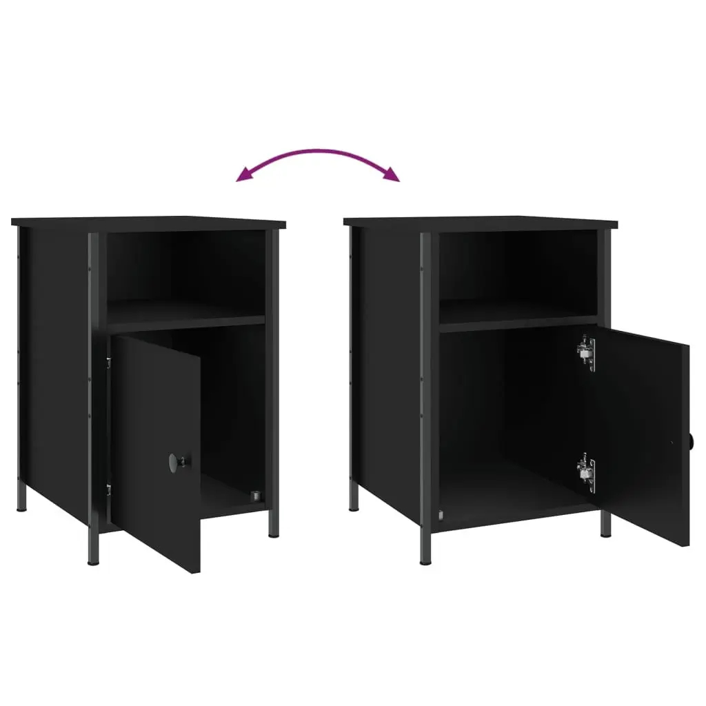 Black Nightstand 40x42x60 cm for Style