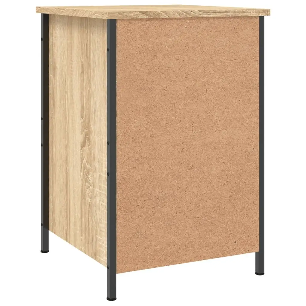 Bedside Cabinets 2 pcs Brown Engineered Wood Nightstands Storage Organiser