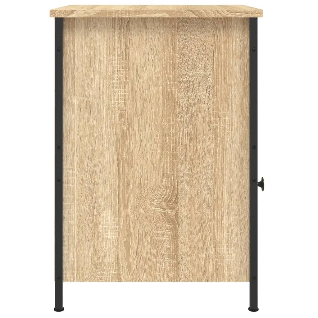 Bedside Cabinets 2 pcs Brown Engineered Wood Nightstands Storage Organiser