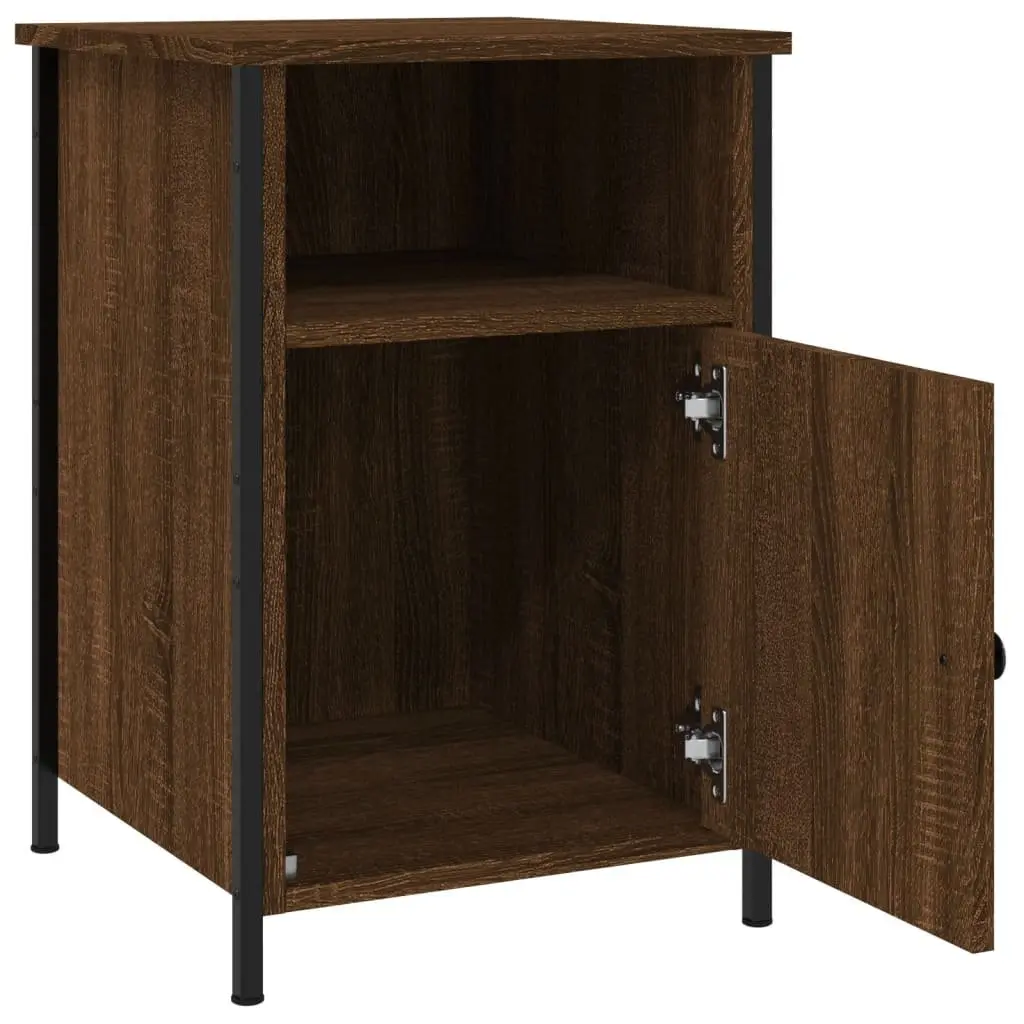 Bedside Cabinets 2 pcs Brown Oak 40x42x60 cm Storage Nightstand Engineered Wood