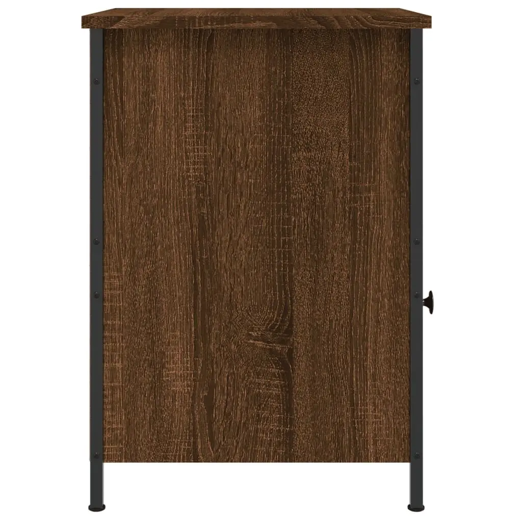 Bedside Cabinets 2 pcs Brown Oak 40x42x60 cm Storage Nightstand Engineered Wood