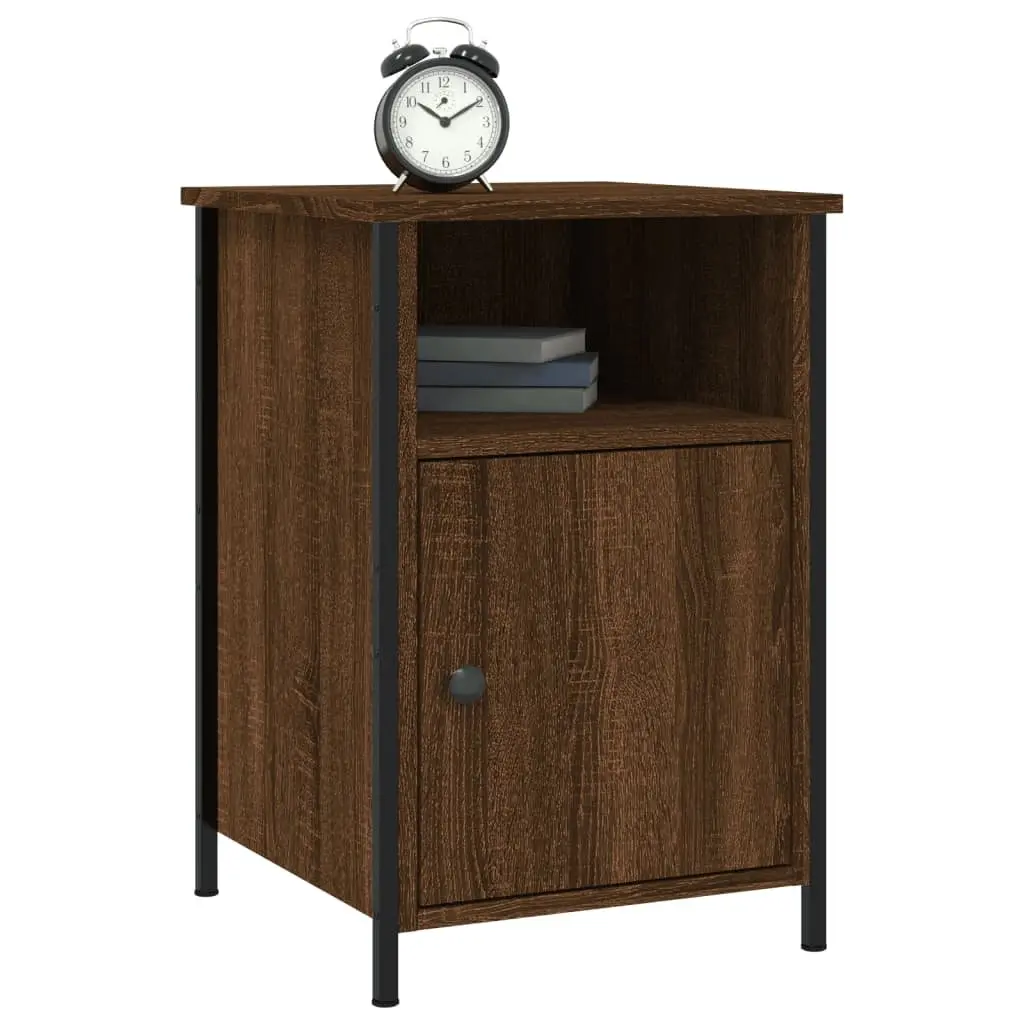 Bedside Cabinets 2 pcs Brown Oak 40x42x60 cm Storage Nightstand Engineered Wood