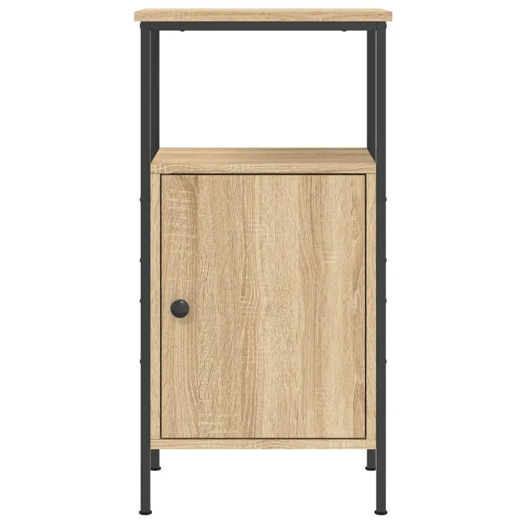 Bedside Cabinets 2 pcs Brown 41x31x80 cm Engineered Wood Industrial Nightstand