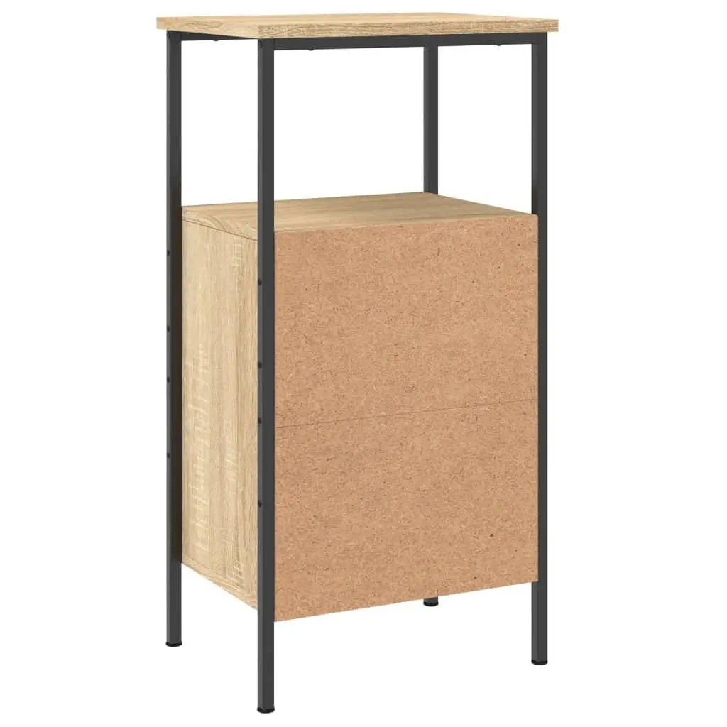 Bedside Cabinets 2 pcs Brown 41x31x80 cm Engineered Wood Industrial Nightstand