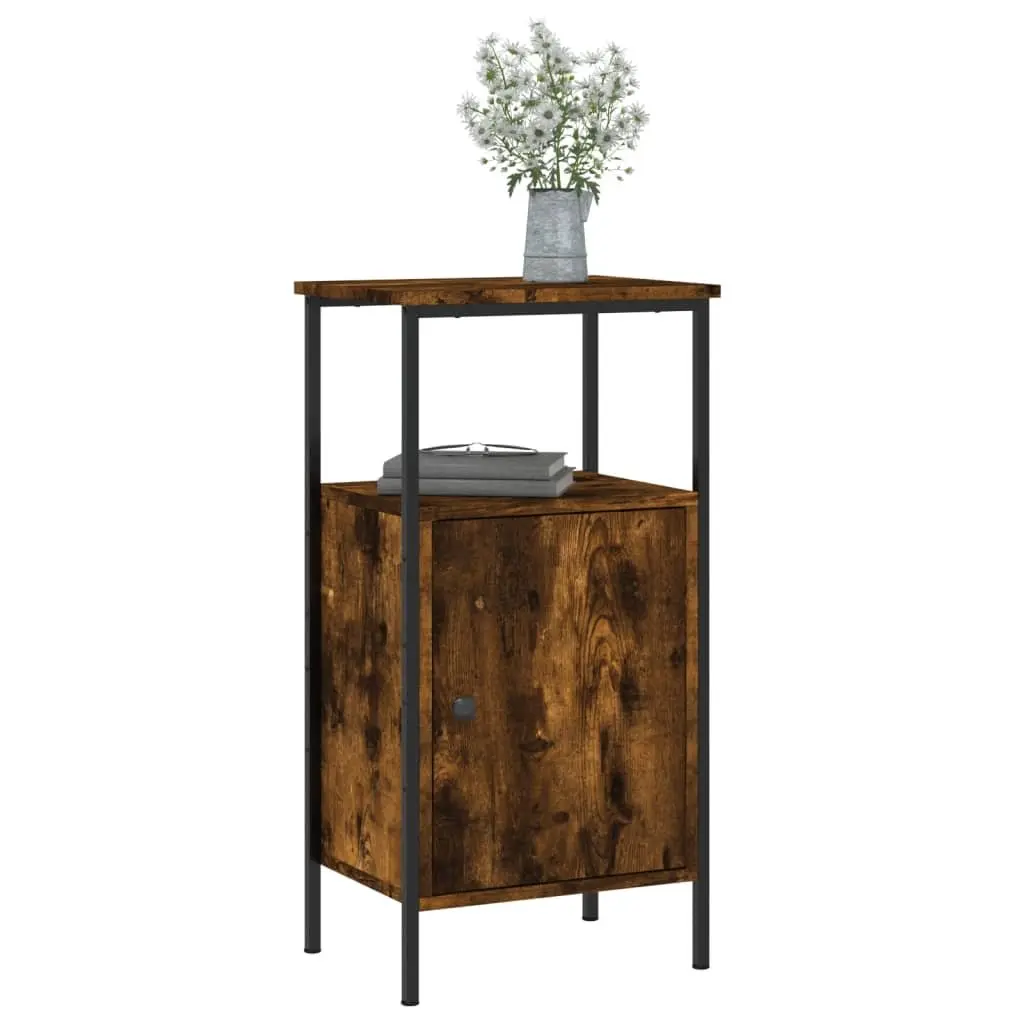 Bedside Cabinets Industrial Style Brown Engineered Wood 2 Piece