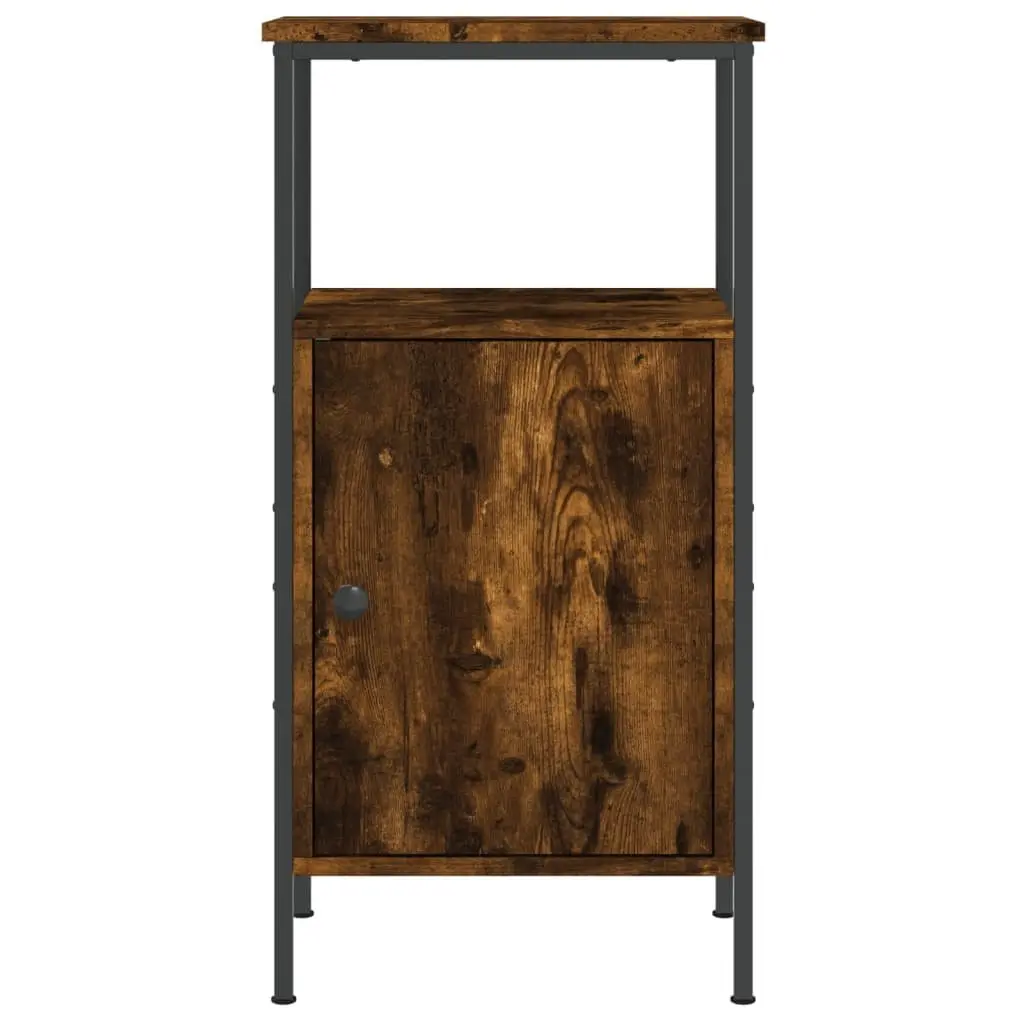 Bedside Cabinets Industrial Style Brown Engineered Wood 2 Piece