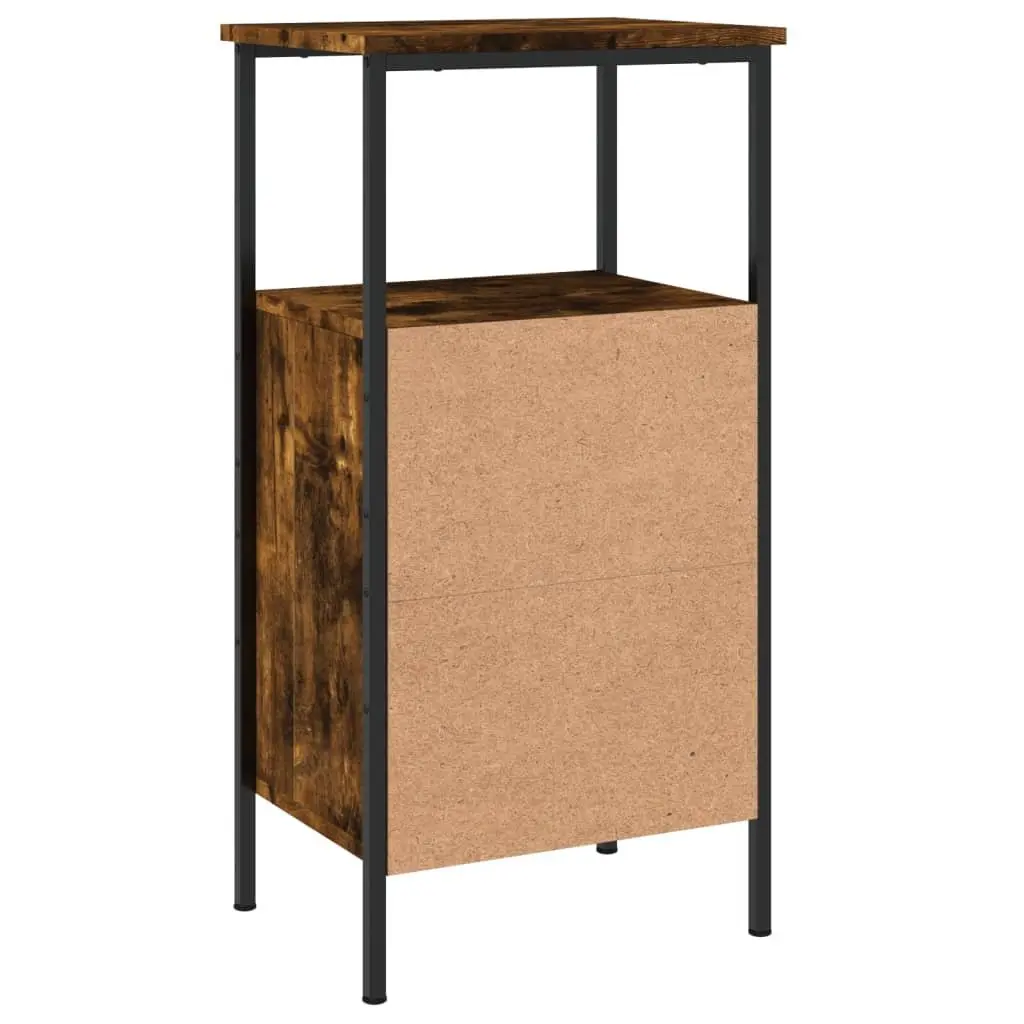 Bedside Cabinets Industrial Style Brown Engineered Wood 2 Piece