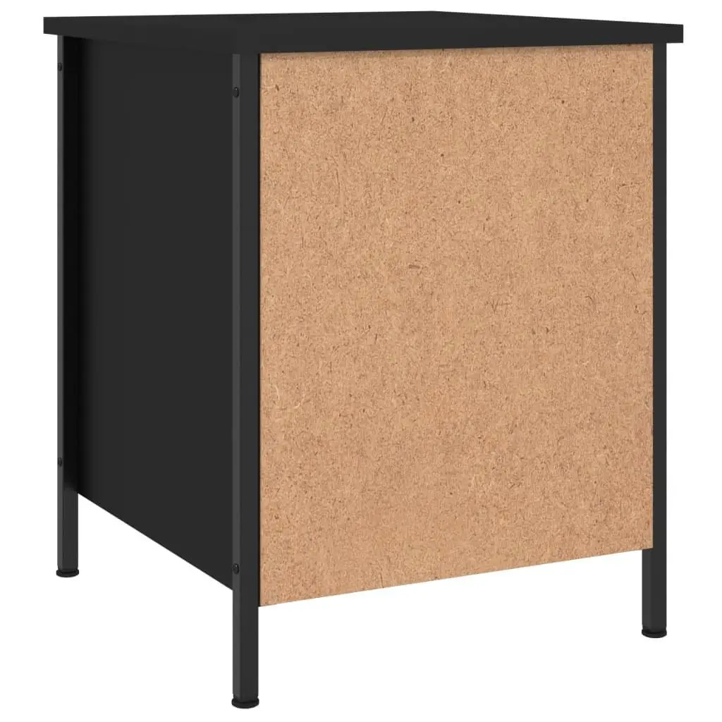 Bedside Cabinets Black 40x42x50 cm 2 Piece Storage Nightstand Bedroom Furniture