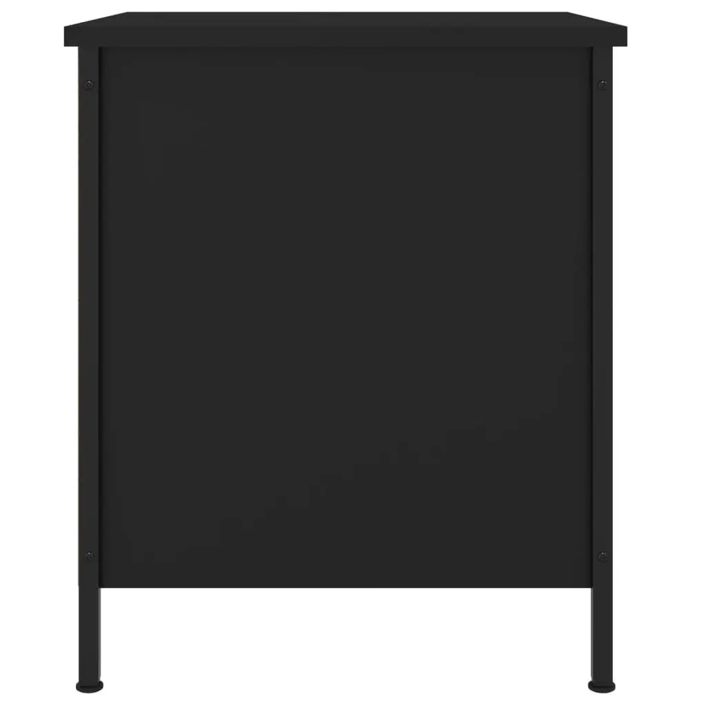 Bedside Cabinets Black 40x42x50 cm 2 Piece Storage Nightstand Bedroom Furniture