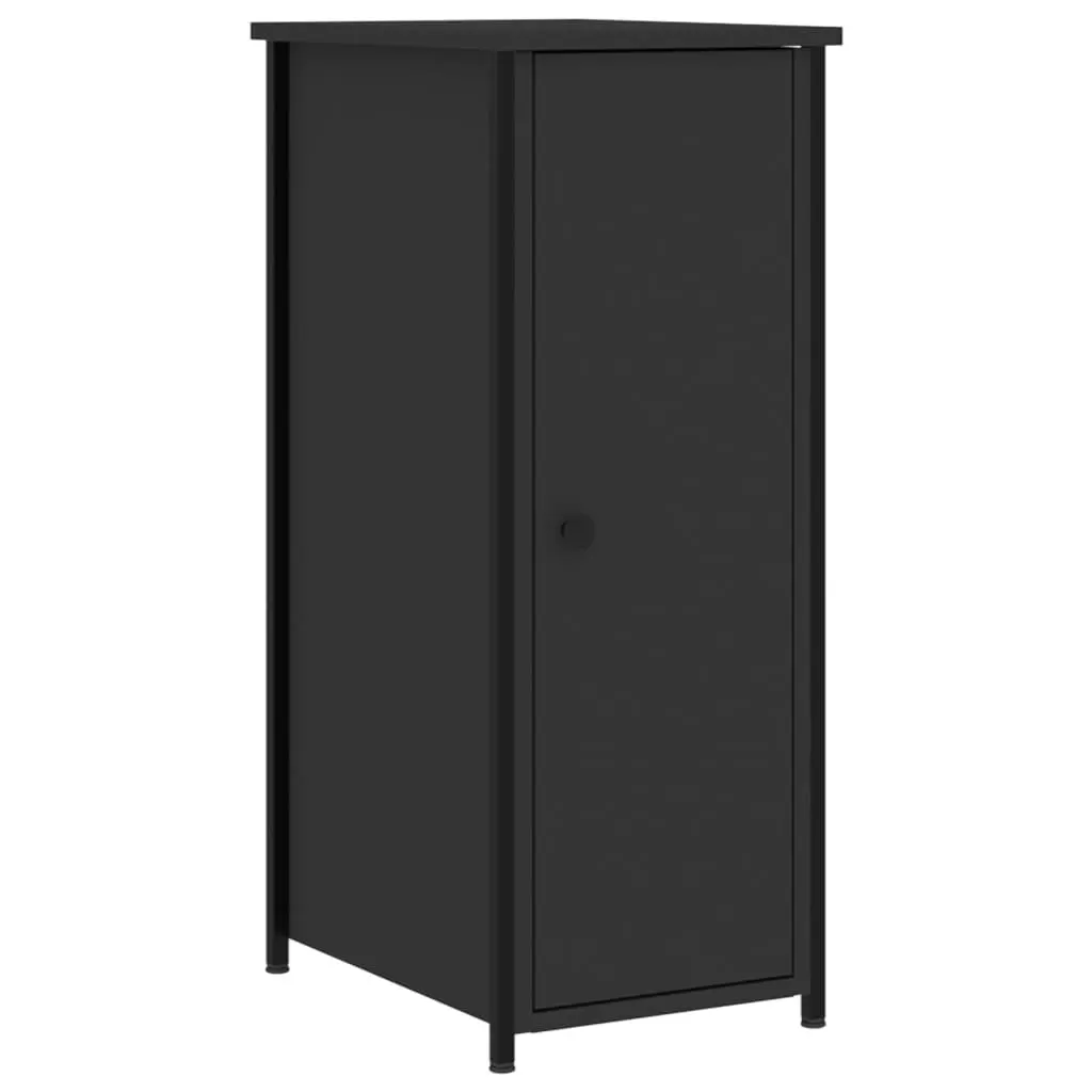 Bedside Cabinets 2 pcs Black 32x42x80 cm Industrial Nightstand Storage