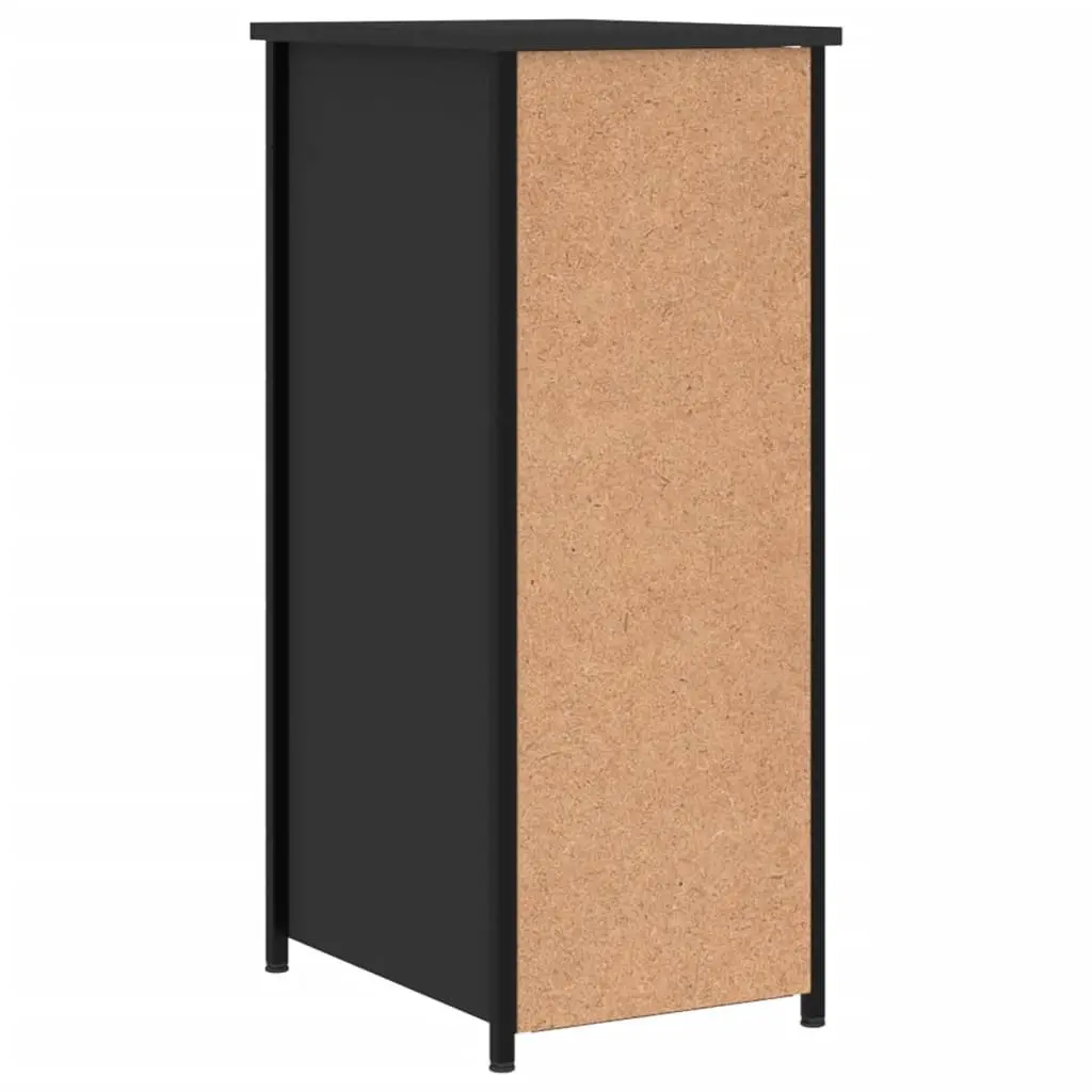 Bedside Cabinets 2 pcs Black 32x42x80 cm Industrial Nightstand Storage