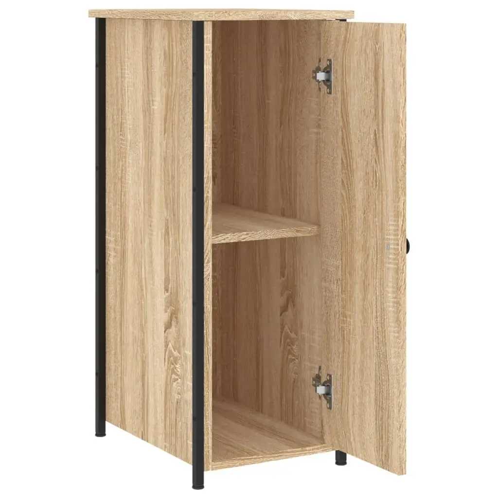 Bedside Cabinets 2 pcs Brown 32x42x80 cm Engineered Wood Nightstands Storage